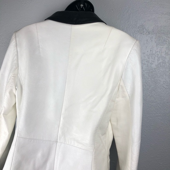 Vintage LEATHERS by NEW ENGLAND bomber jacket Sm - Picture 9 of 16